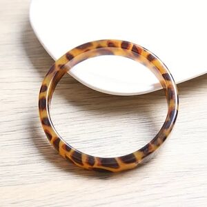 Faux Tortoise Shell Acrylic Bangle